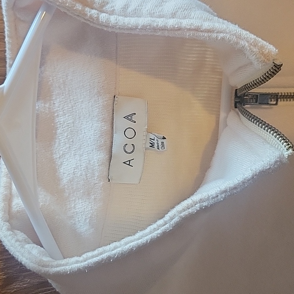 Cream Half-Zip Pullover - Picture 2 of 4